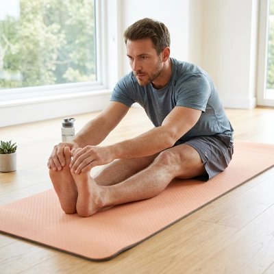 Tapis de yoga orange homme gym