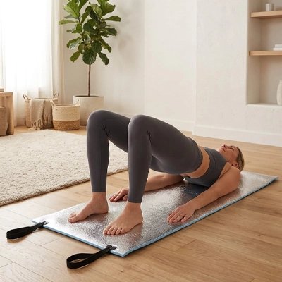 Tapis yoga femme posture gym