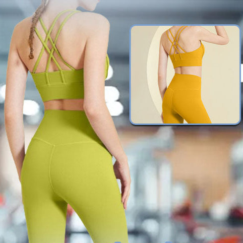 tenue de yoga femme sport gym fitness brassière legging moulant