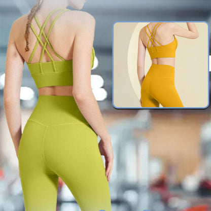 tenue de yoga femme sport gym fitness brassière legging moulant